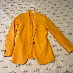 Never Worn NWOT J. Crew Gold Linen Schoolboy Blazer Size 0